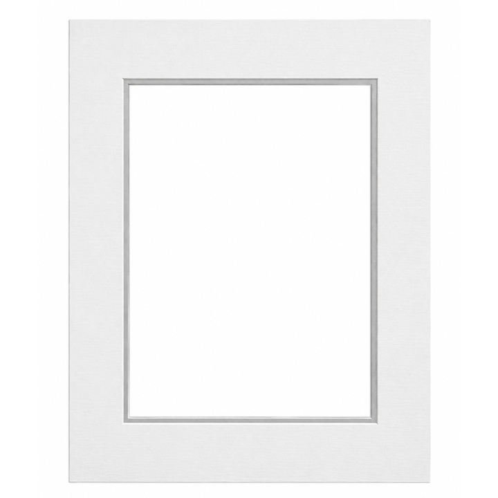 Passe-partout double Blanc et Alu 30 x 40 cm Vue A4 - Rougier et Plé