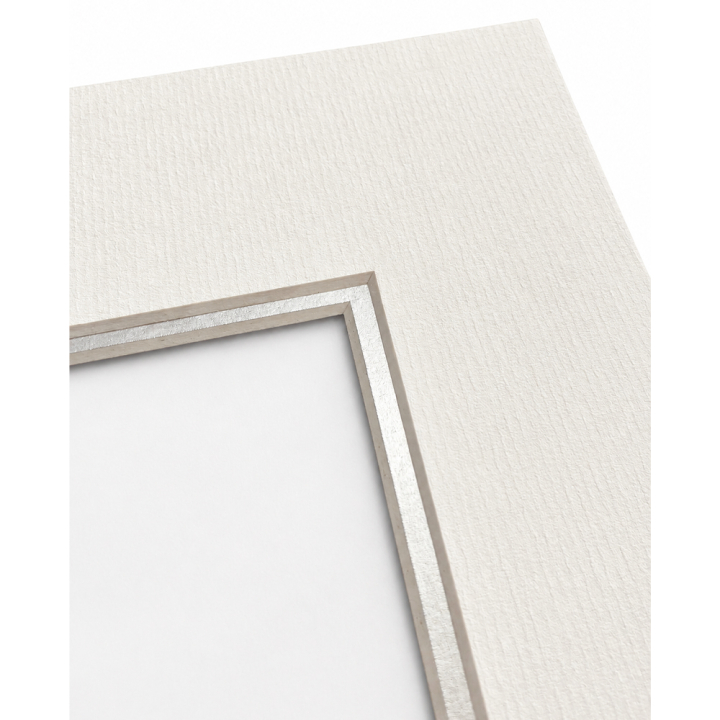 Passe-partout double Blanc et Alu 30 x 40 cm Vue A4 - Rougier et Plé