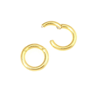 Fermoir Anneau ø 14 mm Doré à l'or fin 24K - Perles Corner - Rougier et Plé