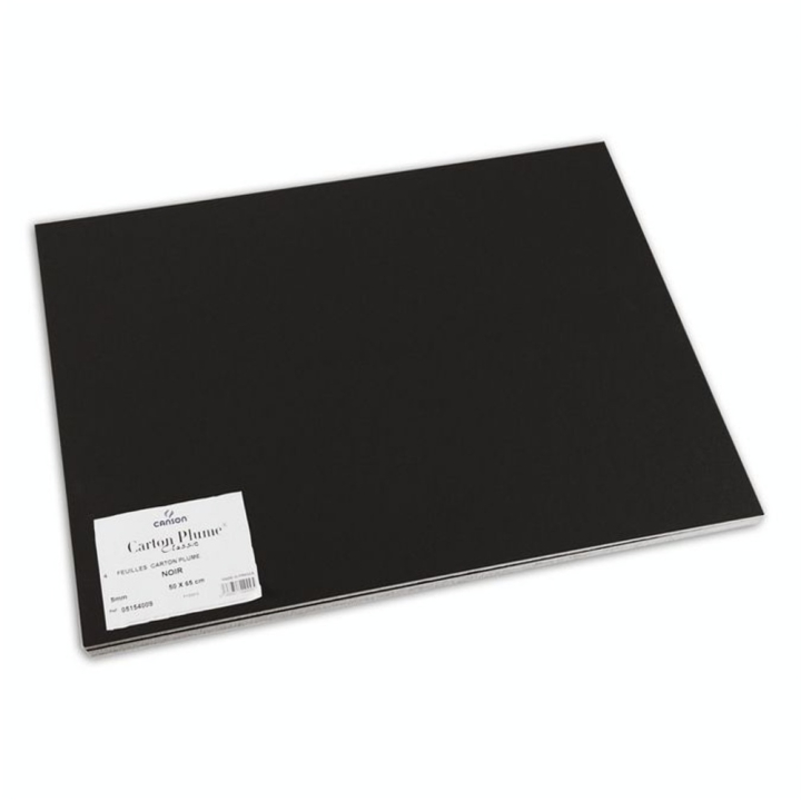 Carton plume 5mm noir 50 x 65 cm lot de 4 - Canson - Rougier et Plé