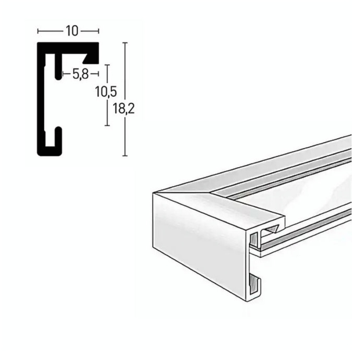 Cadre en aluminium C2 Noir Mat Brossé - Nielsen - Rougier et Plé