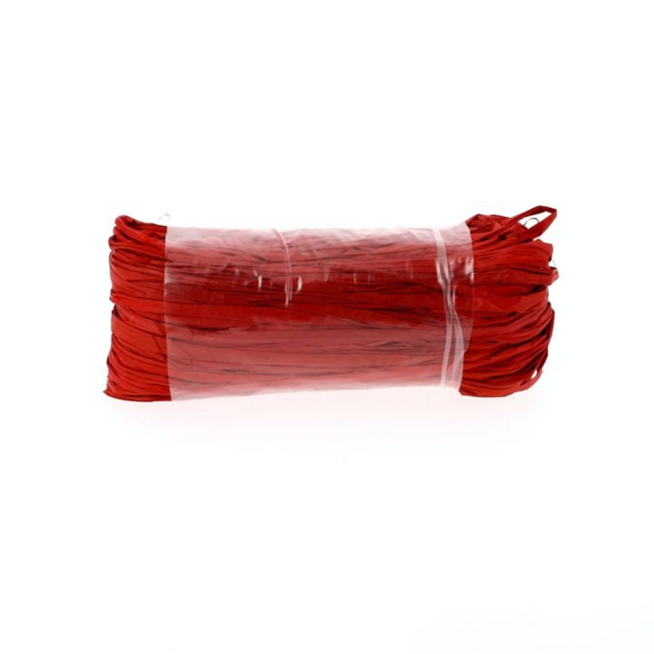 Raphia en pelote de 50g rouge - BDF Douineau - Rougier et Plé
