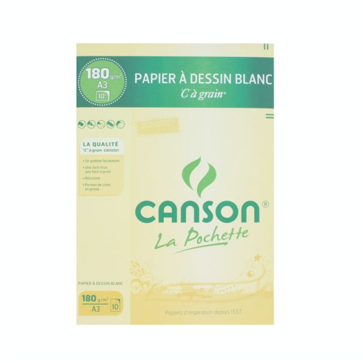 Canson C à GRAIN, Grain Fin 180g/m², pochette - Canson - Rougier et Plé