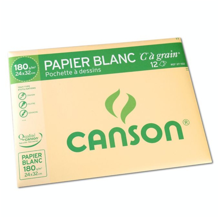 Canson C à GRAIN, Grain Fin 180g/m², pochette - Canson - Rougier et Plé