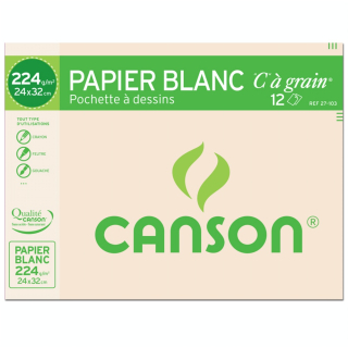 Canson C à GRAIN, Grain Fin 224g/m², pochette - Canson - Rougier et Plé