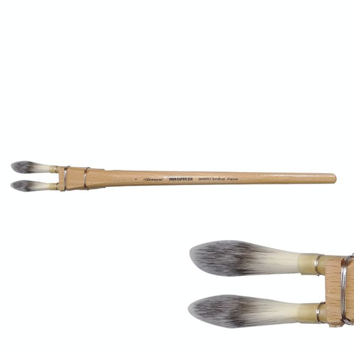 Pinceau à chiqueter 2 mèches s.3646RO - Léonard - Rougier et Plé