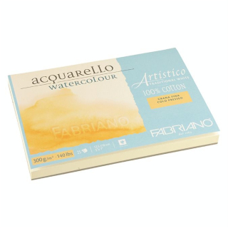 Bloc de papier 300 g/m² Grain Fin Artistico Blanc - Fabriano - Rougier et Plé