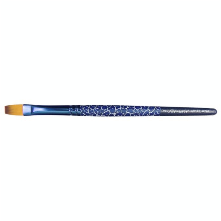 Pinceau plat très court en fibres synthétiques Azur série 401 - Léonard - Rougier et Plé