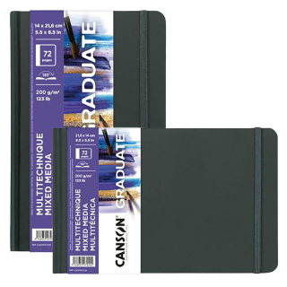 Carnet Graduate Mixed Media 200 g/m² Blanc - Canson - Rougier et Plé