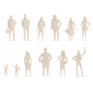 Personnages debout non peint 1:100 - 12 pcs - Noch - Rougier et Plé