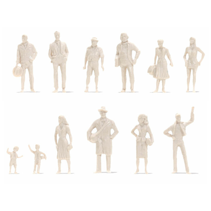 Personnages debout non peint 1:100 - 12 pcs - Noch - Rougier et Plé
