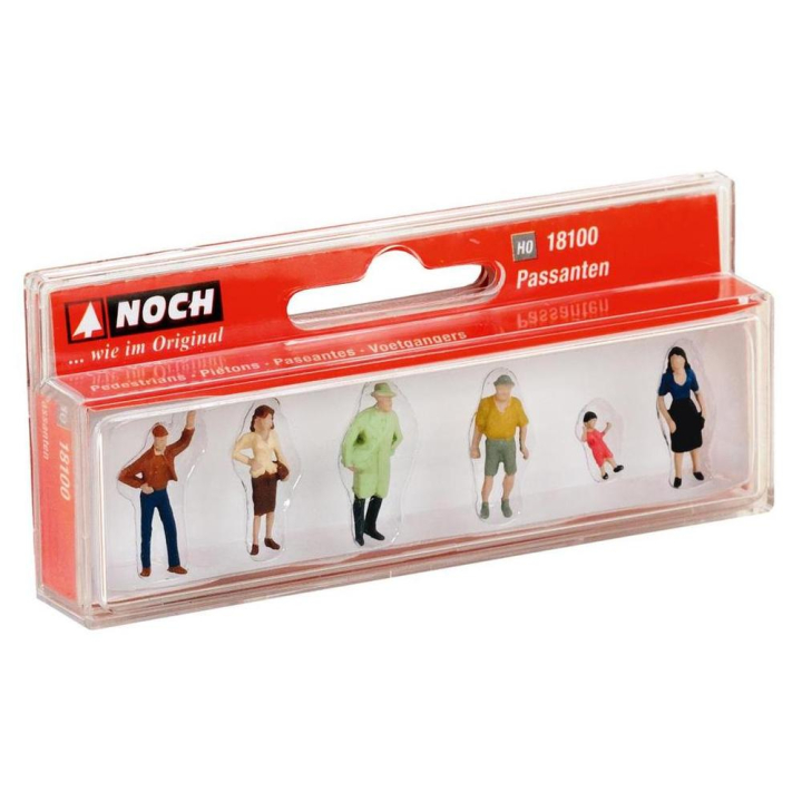 Piétons Hobby H0 6 pcs - Noch - Rougier et Plé