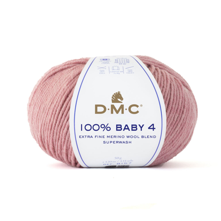 Fil à tricoter et crocheter 100% Baby 4 - DMC - Rougier et Plé