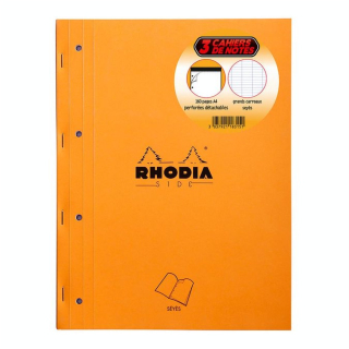 Bloc de papier A4 Orange Seyès 160 p Lot de 3 pcs - Rhodia - Rougier et Plé