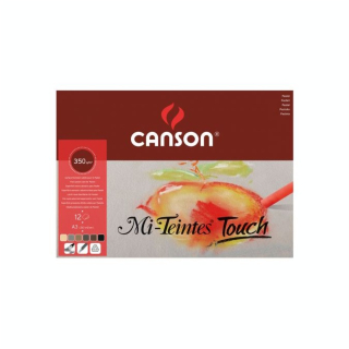 Bloc de papier Mi-Teintes Touch 350 g/m² 12 feuilles assorties - Rougier et Plé