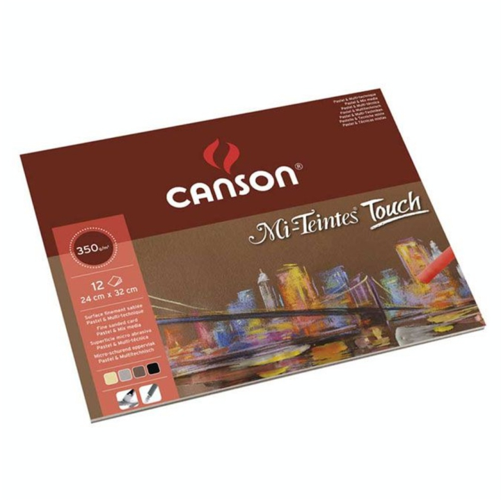 Bloc de papier Mi-Teintes Touch 350 g/m² 12 feuilles assorties - Rougier et Plé