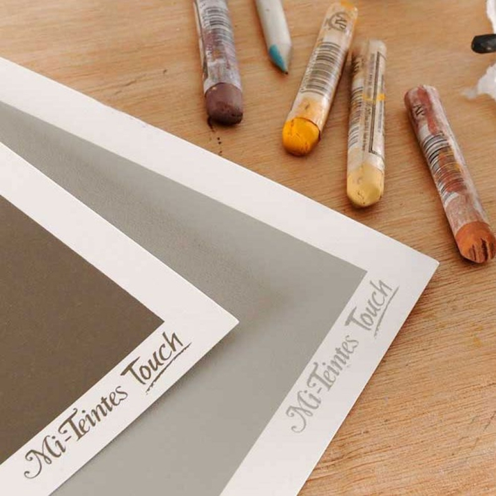 Bloc de papier Mi-Teintes Touch 350 g/m² 12 feuilles assorties - Rougier et Plé