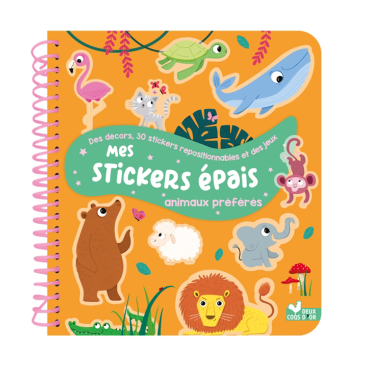 Mes stickers épais Animaux préférés - Deux Coqs d’or - Rougier et Plé