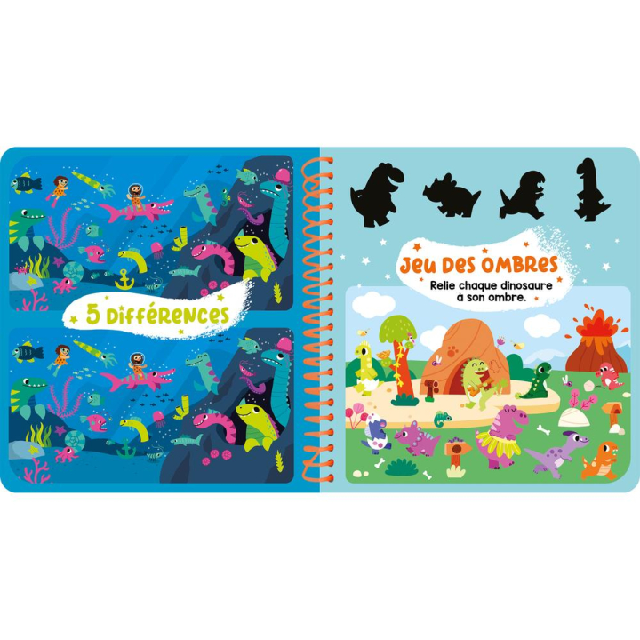 Mes jeux effaçables Les dinosaures - Deux Coqs d’or - Rougier et Plé