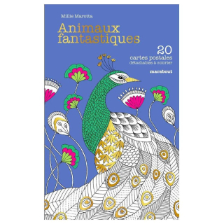 Animaux fantastiques 20 cartes postales détachables à colorier - Marabout - Rougier et Plé
