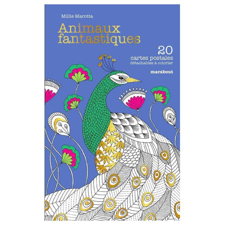 Animaux fantastiques 20 cartes postales détachables à colorier - Marabout - Rougier et Plé