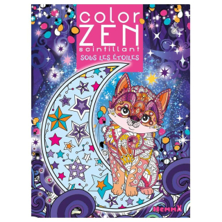 Livre de coloriage Color Zen scintillant Sous les étoiles - Hemma - Rougier et Plé