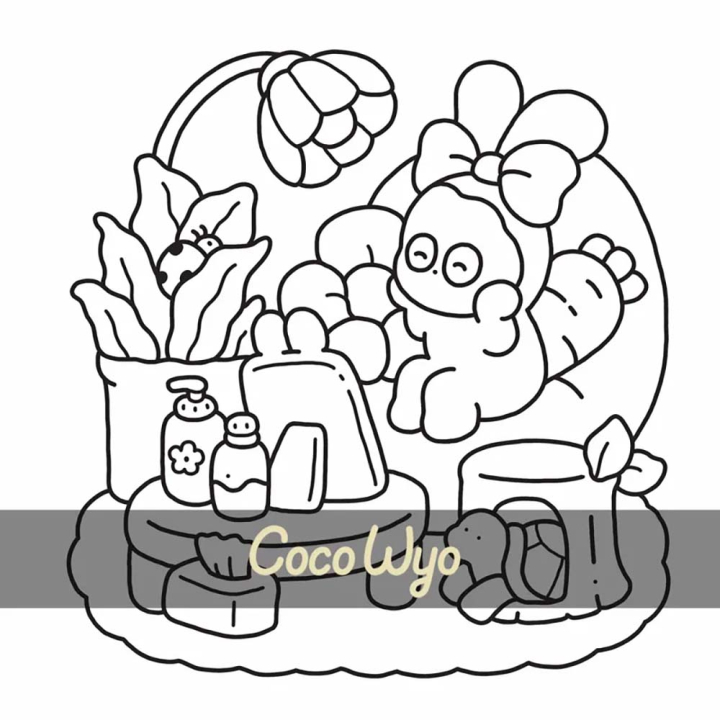 Coloriage Cosy colo Moments cosy entre amis - Dessain et Tolra - Rougier et Plé