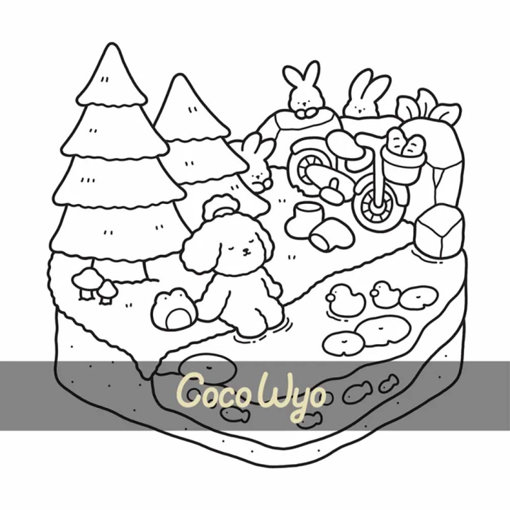 Coloriage Cosy colo Mon petit monde cosy - Dessain et Tolra - Rougier et Plé