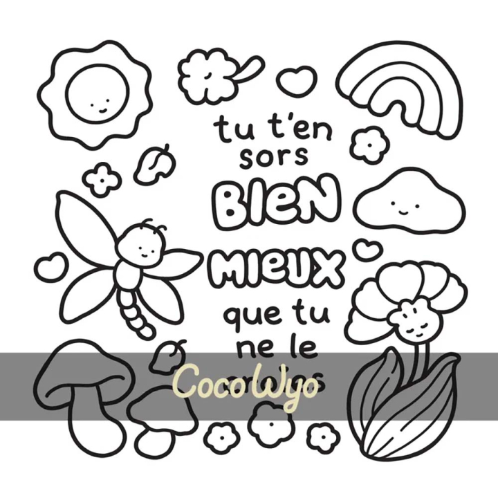 Coloriage Cosy colo Petits mots cosy - Dessain et Tolra - Rougier et Plé