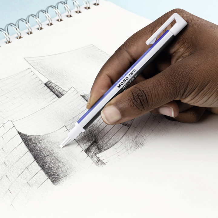 Stylo gomme MONO Zero pointe ronde + Recharge - Tombow - Rougier et Plé