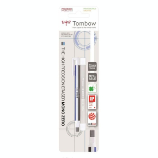 Stylo gomme MONO Zero pointe rectangulaire + Recharge - Tombow - Rougier et Plé