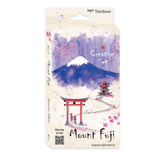 Set de dessin Japon Mont Fuji 4 pcs + feuilles A6 - Tombow - Rougier et Plé