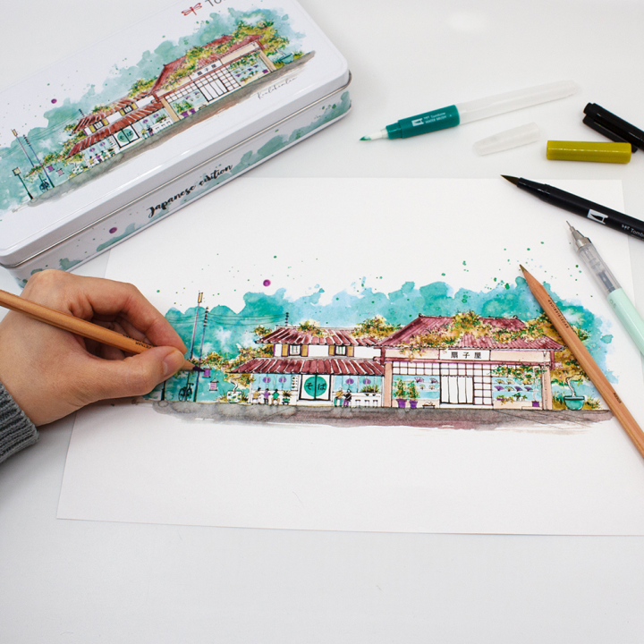 Set Urban Sketching Japan Edition - Tombow - Rougier et Plé