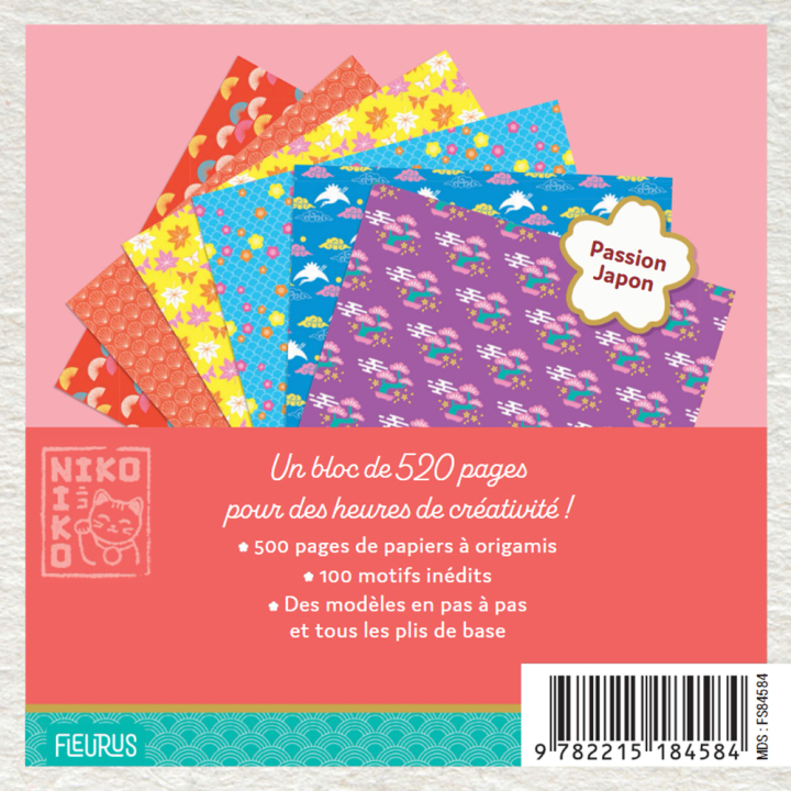 Livre 500 mini origamis Niko-Niko Passion japon - Fleurus - Rougier et Plé