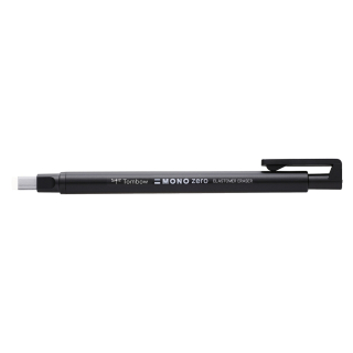 Stylo gomme MONO Zero noir pointe rectangulaire - Tombow - Rougier et Plé