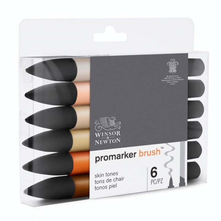 Marqueur Brushmarker 6 teintes Peau - Winsor & Newton - Rougier et Plé