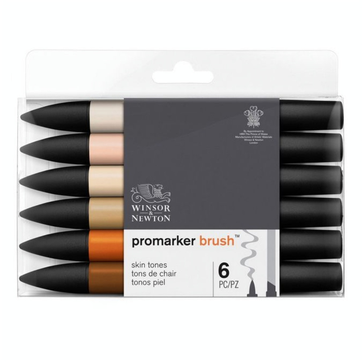 Marqueur Brushmarker 6 teintes Peau - Winsor & Newton - Rougier et Plé