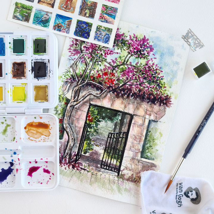Peinture aquarelle fine Van Gogh Demi-godet - Van Gogh - Rougier et Plé