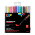 Boite de 10 feutres pinceau assorties PCF-350 - Posca - Rougier et Plé