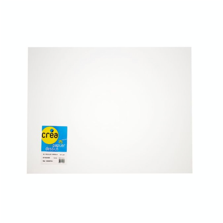 Papier à dessin 120 g 50 x 65 cm - Manipack de 25 feuilles - Créa - Rougier et Plé