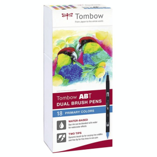 Feutre double pointe ABT Dual Brush Pen set de 18 basiques - Tombow - Rougier et Plé