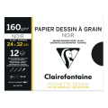 Pochette Dessin Couleur noir Etival Color 24x32 12 feuilles 160g - Clairefontaine - Rougier et Plé