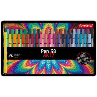 Boîte de 40 feutres Pen 68 - STABILO - Rougier et Plé
