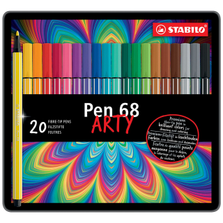 Boîte métal de 20 feutres pen 68 - STABILO - Rougier et Plé