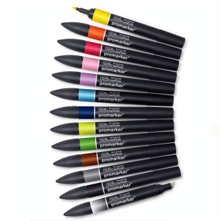 Marqueur Promarker 13 pcs Set 1 - Winsor & Newton - Rougier et Plé
