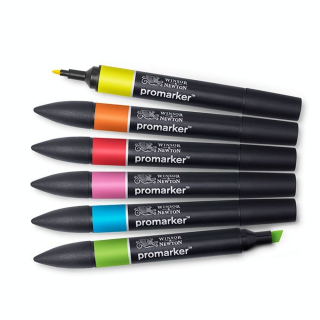 Set de 6 Promarker tons vibrants - Winsor & Newton - Rougier et Plé