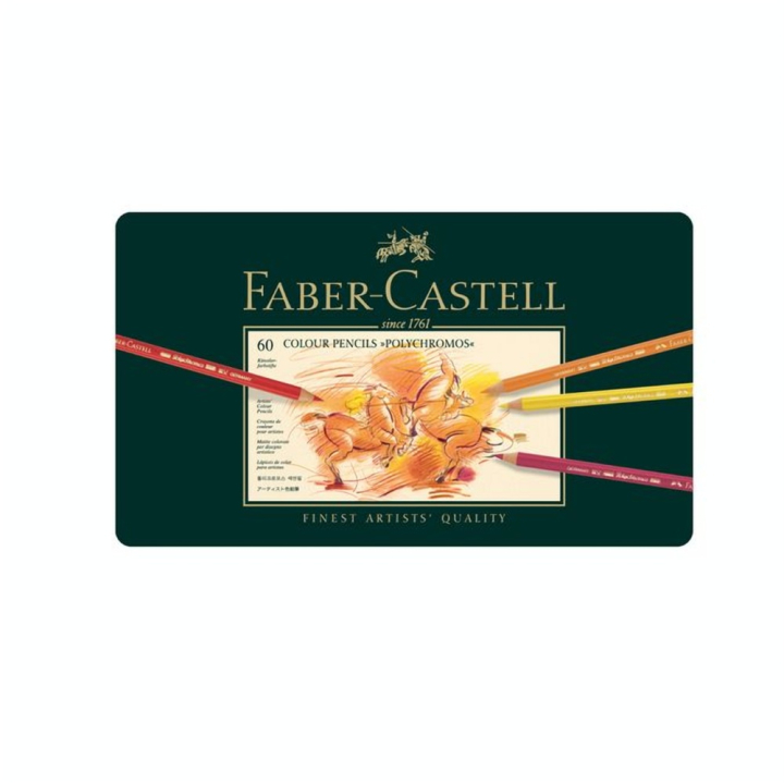 Boîte métal de 60 crayons de couleurs Polychromos - Faber-Castell - Rougier et Plé