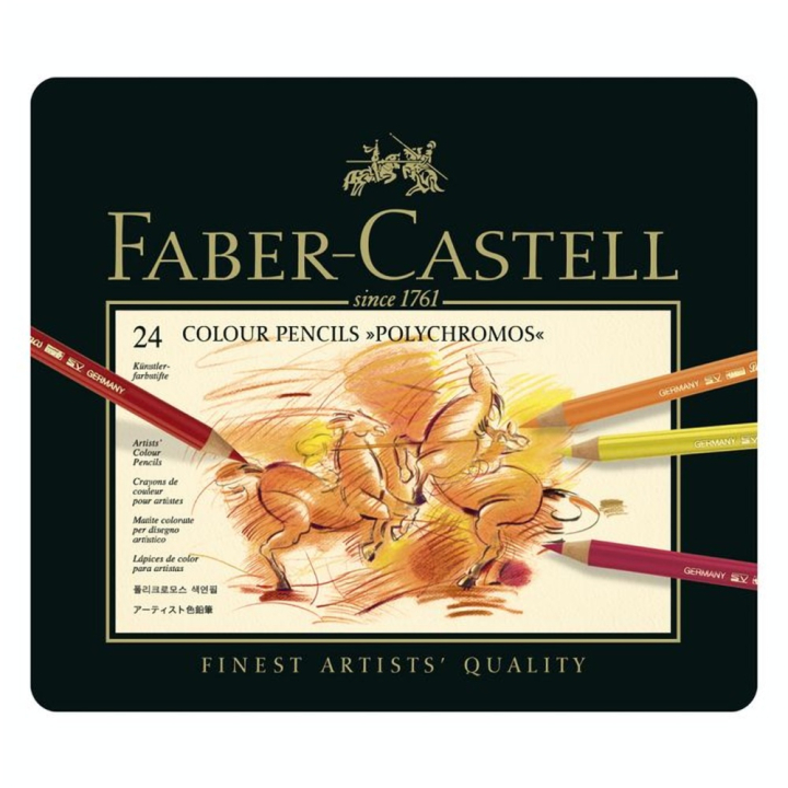 Boîte métal de 24 crayons de couleurs Polychromos - Faber-Castell - Rougier et Plé