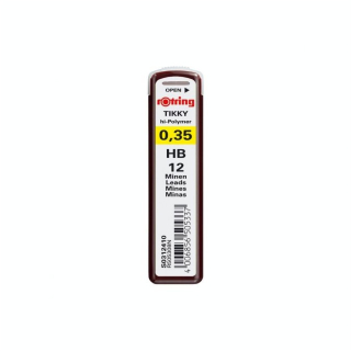 Mines HB 0,35 mm par 12 - Rotring - Rougier et Plé