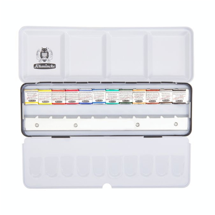 Peinture aquarelle Horadam coffret 12 demi-godets extra-fine - Schmincke - Rougier et Plé